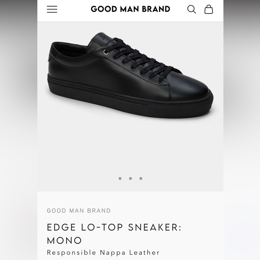 Good Man Brand Edge Lo-Top Sneaker: Mono